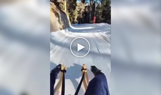 A 10-kilometer-long slide that you can go down on a sled