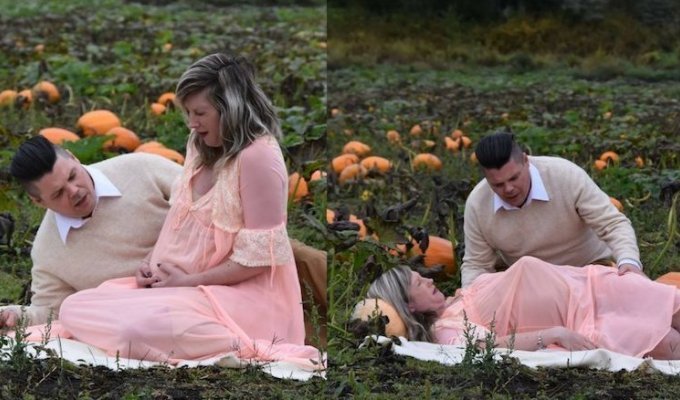 Пара устроила кровавую фотосессию для беременных в стиле «Чужого» (23 фото)