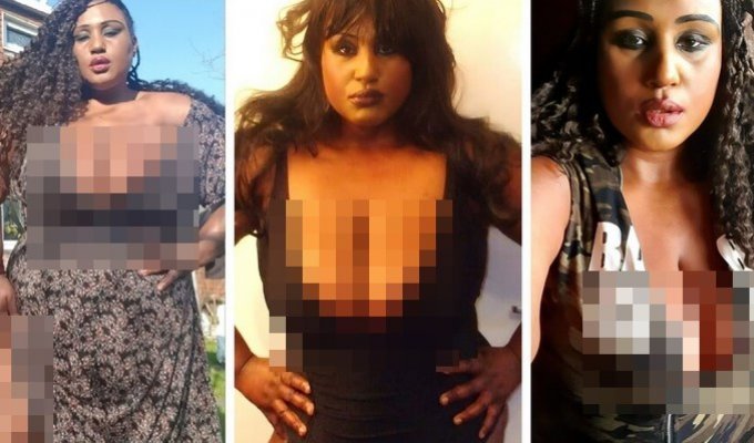 Busty Malone claims men are afraid of her beauty (7 photos)