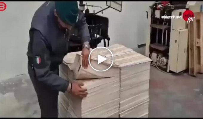 An Italian man in a garage, alone, printed a quarter of all Counterfeit Euros in Europe