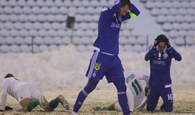 Как играют в "сноубол" украинские футболисты