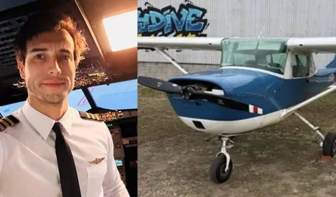 A pilot instructor jumped out of a plane without a parachute, leaving his student alone at the controls (3 photos)