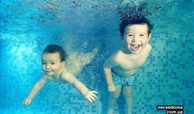 Детишки под водой (53 фотографии)