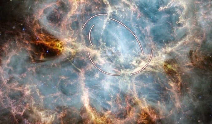 Heart of a Dead Star: "James Webb" explores the Crab Nebula (4 photos + 1 video)