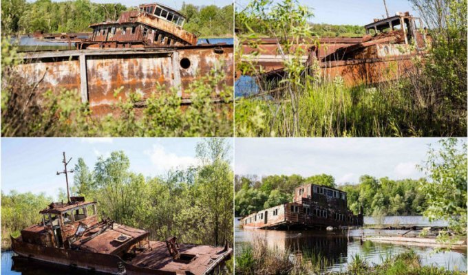 Заброшенные корабли Чернобыля (12 фото)