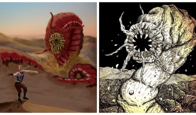 Desert death worm - a mysterious inhabitant of the Gobi Desert (9 photos)