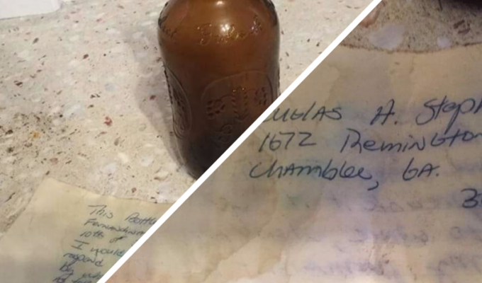 Послание в бутылке нашло адресата спустя 36 лет (4 фото)