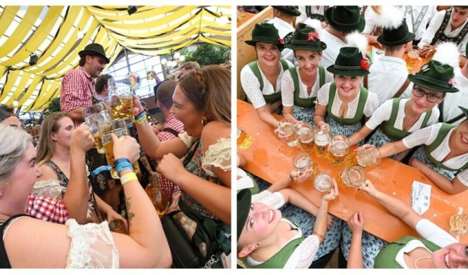 Море пива, девушки и веселье: в Германии открылся Октоберфест-2023 (18 фото)