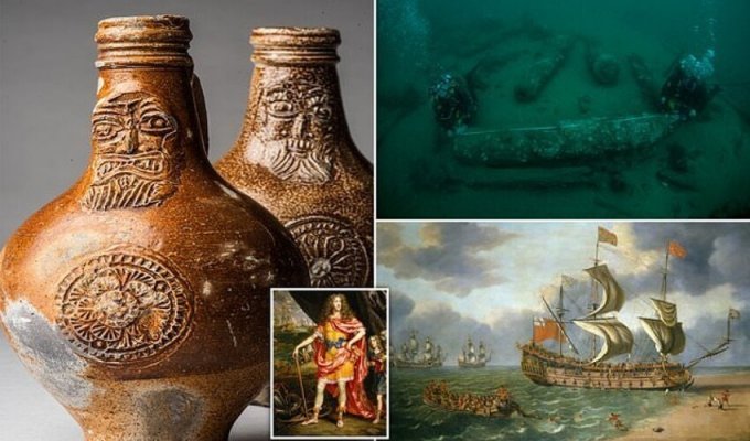 Researchers filmed a 350-year-old ship that sank with the king on board (16 photos + 1 video)