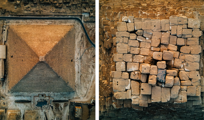 Потрясающие фотографии пирамиды Хеопса с высоты птичьего полета (7 фото)
