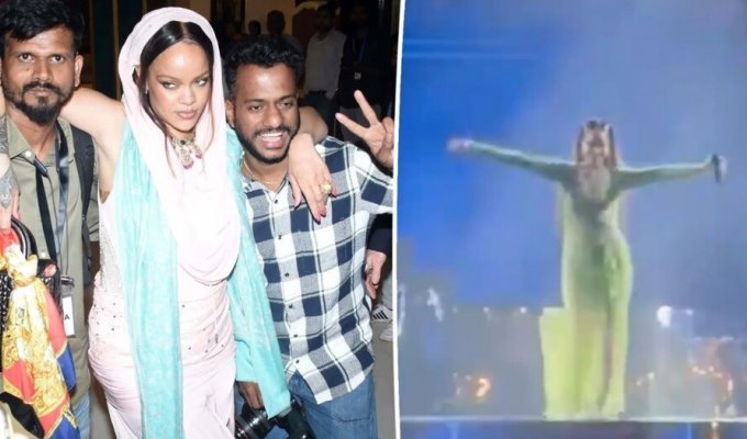 Rihanna criticized for her "lazy" performance at an Indian billionaire's party (6 photos + 3 videos)