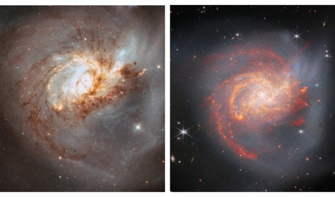 Telescope "James Webb" captured the result of the collision of two galaxies (2 photos + 1 video)