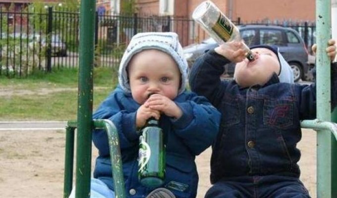 Детишки и пивко (30 фотографий)