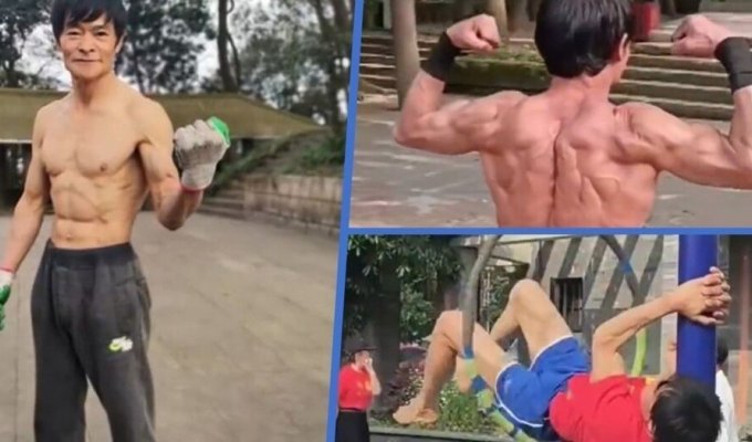 70-year-old Chinese man shares the secret of his impressive physique (6 photos)