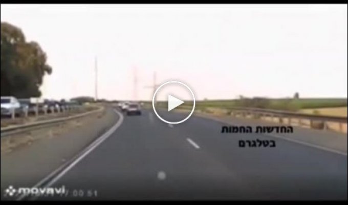 Палестинская ракета упала вчера на израильское шоссе в Ашдоде