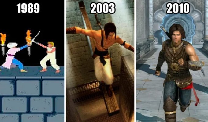 Как менялась игра "Prince of Persia": эволюция культовой серии игр (29 фото)