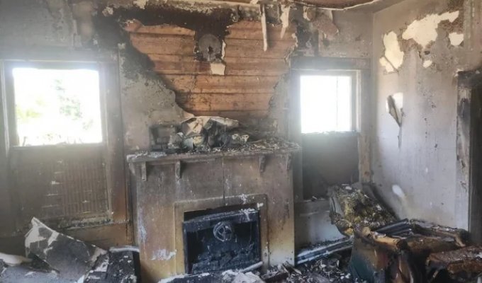 Мужчина спас собаку из пожара и потерял почти половину кожи (3 фото)