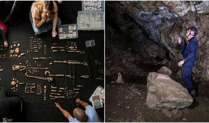 Учёные нашли захоронение вымерших людей Homo naledi (8 фото)