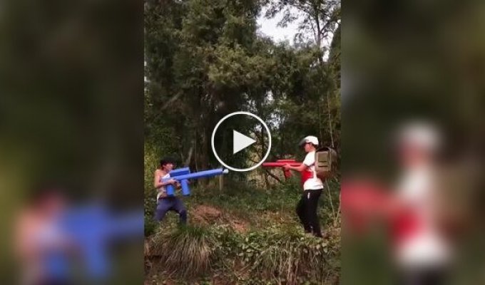 Guys recreated the legendary Contra in real life
