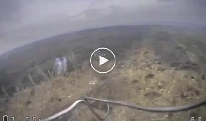 Ukrainian kamikaze drone strikes an orc