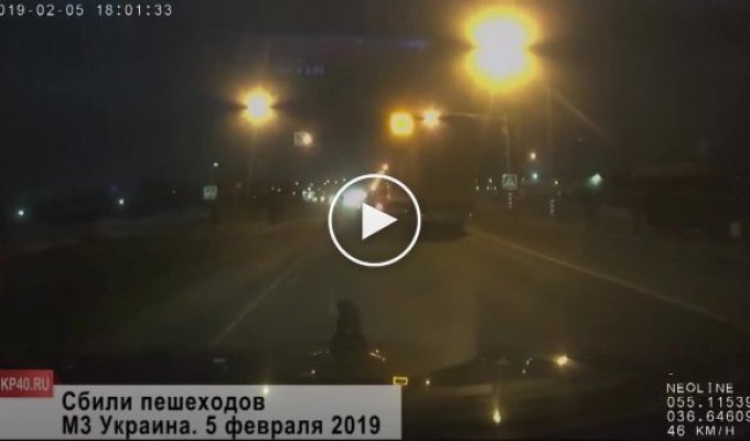 В Калужской области автомобиль сбил двух пешеходов