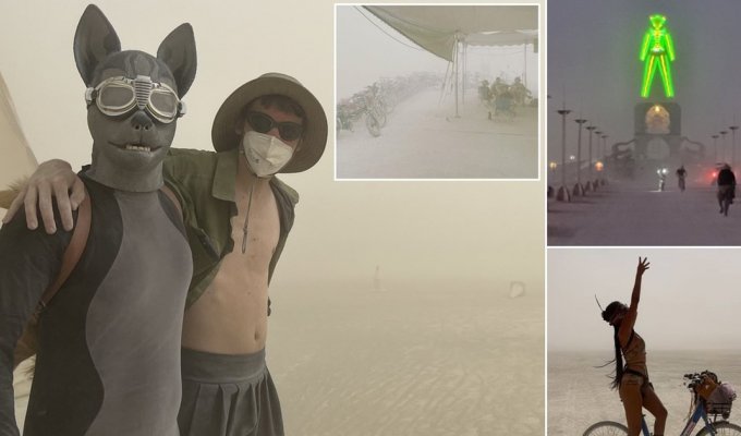 На фестиваль «Burning Man» обрушилась песчаная буря (21 фото + 2 видео)