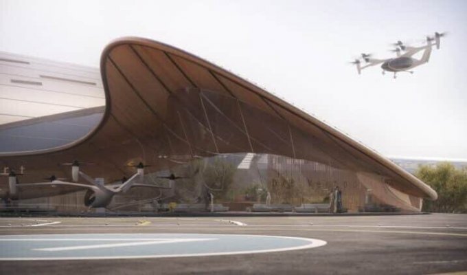 Представлено проект терміналу для «літаючих таксі» в Дубаї (4 фото)