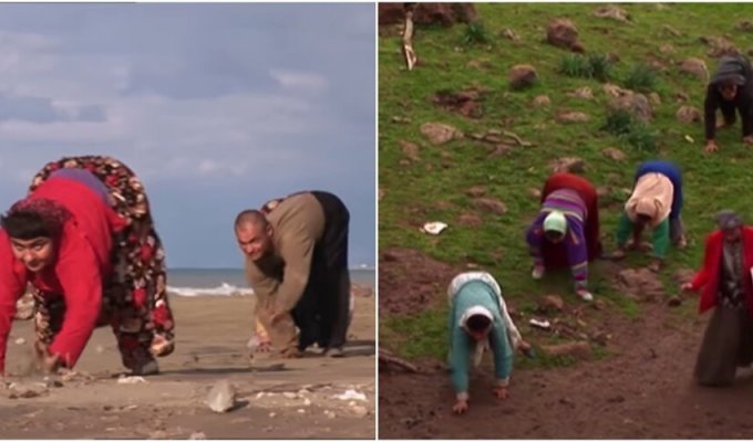 Сім'я з Туреччини, яка ходить рачки, вразила світ (8 фото + 1 відео)