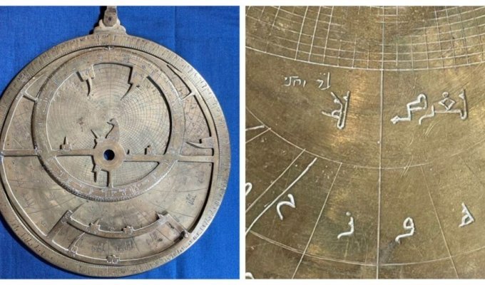 Extremely rare astronomical instrument with inscriptions in several languages ​​(5 photos + 1 video)