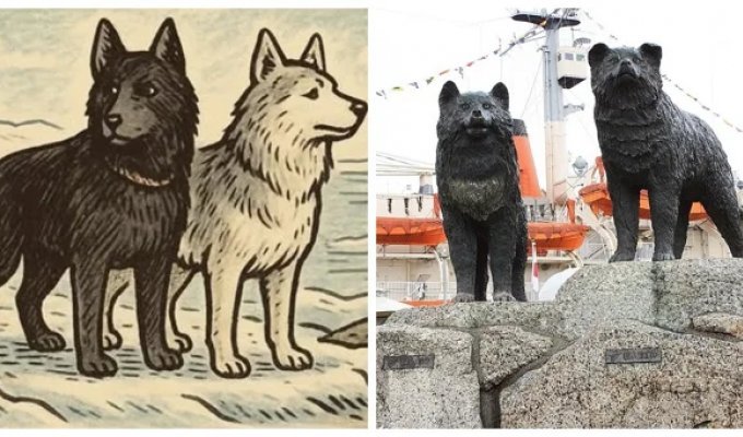 Антарктическая одиссея двух хаски: как  Таро и  Дзиро победили Антарктиду (13 фото)