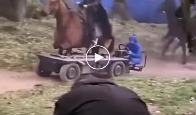 Important profession in cinema: mechanical horse driver