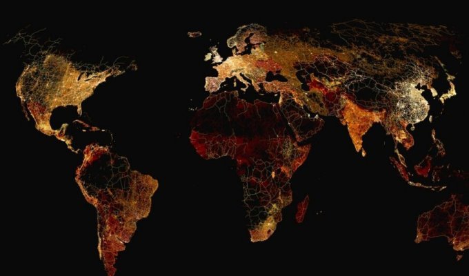 Усі дороги світу: понад 20 мільйонів кілометрів доріг на одній карті (7 фото)