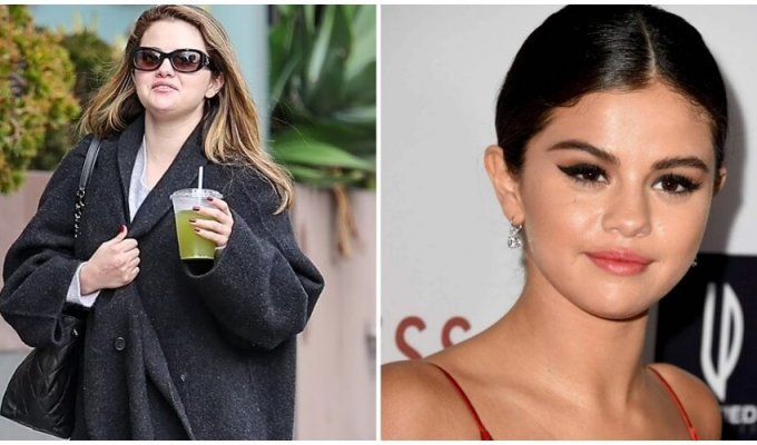 Selena Gomez appeared on the streets of Beverly Hills without makeup and overweight (3 photos)