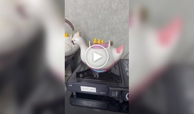 Чайник в виде утки с утятами