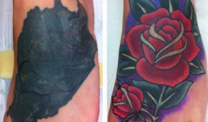 Как исправить самые жуткие татуировки? На Reddit нашли много достойных креативных способов (23 фото)