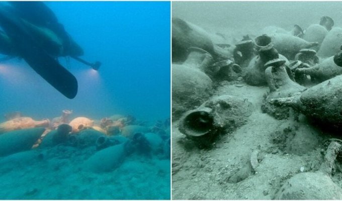 Водолазы нашли кораблекрушение III века до нашей эры (6 фото)