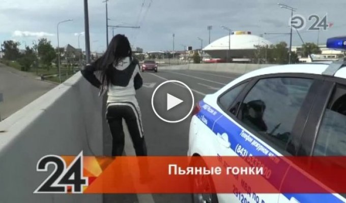 Пьяная девушка на мотоцикле пыталась скрыться от полиции