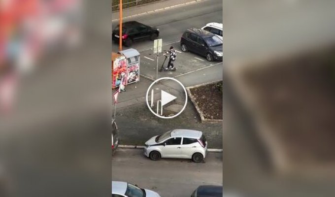 Велотренажер на самокате: креативное средство передвижения