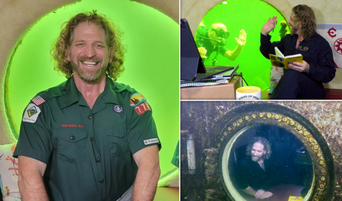 A scientist sets a world record by living underwater for 74 days (5 photos)