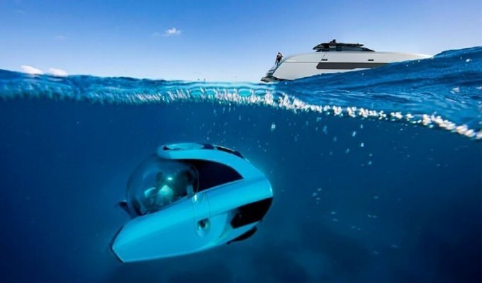 Яхта с подводной лодкой - для богатых и любопытных (15 фото)