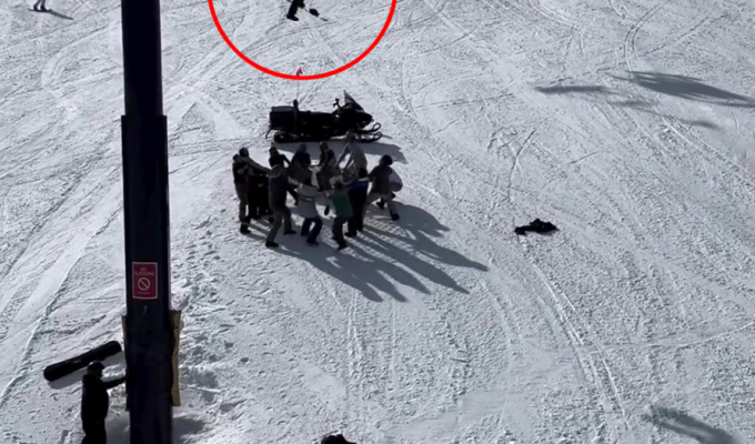 Girl hospitalized after falling from chairlift in California (4 photos + 1 video)