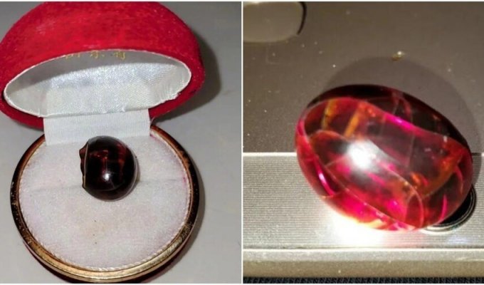 A woman kept a boiled egg for 20 years - and now it looks like a ruby (5 photos)