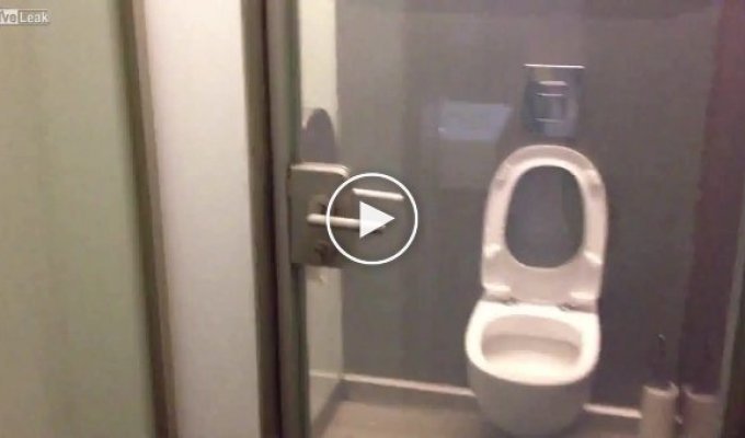 Прозрачные двери туалета. Вена, Австрия