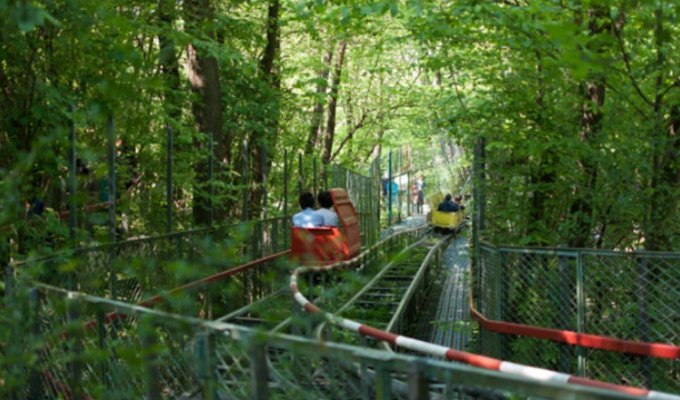 Итальянец сам построил парк аттракционов в лесу (20 фото)