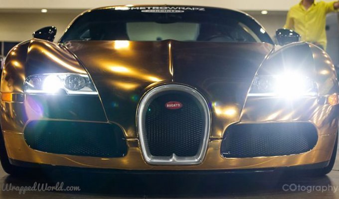 Золотой Bugatti Veyron рэпера Flo Rida (13 фото + 2 видео)