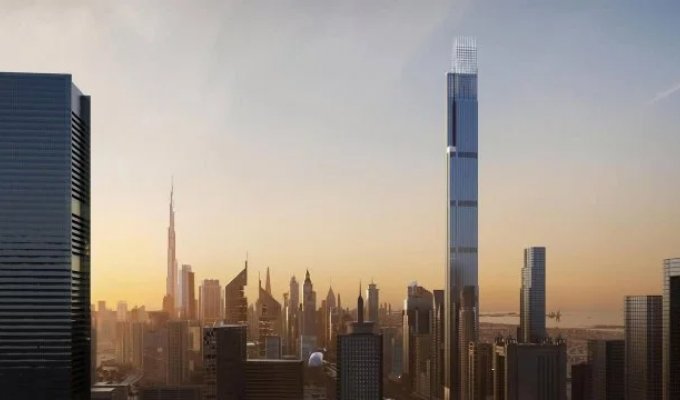 A 725-meter-tall Burj Azizi skyscraper is being built in Dubai (6 photos)