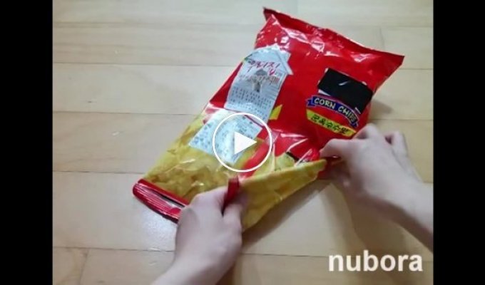 Как запечатать вскрытый пакет чипсов
