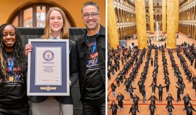 268 dancers gathered for the largest step dance (2 photos + 1 video)