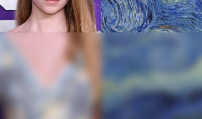 Hunter Schafer in an unreal Marni dress based on Van Gogh's Starry Night (photo + video)