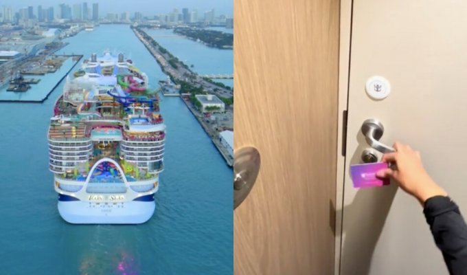 Tourists showed what the largest cruise ship looks like inside (1 photo + 4 videos)